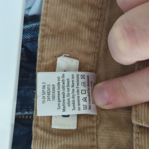 Gymboree Tan Corduroy Classic Fit Pants 100% Cotton Adjustable Waist Boys Size 8 - Picture 4 of 4